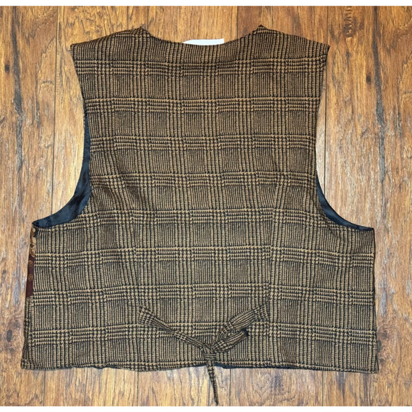 VTG On The Verge Fall Harvest Vest Button V-Neck Multicolor Made In USA - Size L - Picture 2 of 6